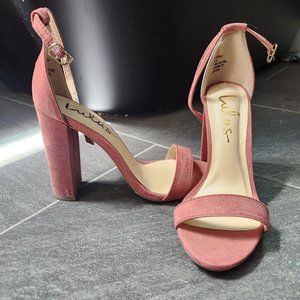 dusty rose lulus heels